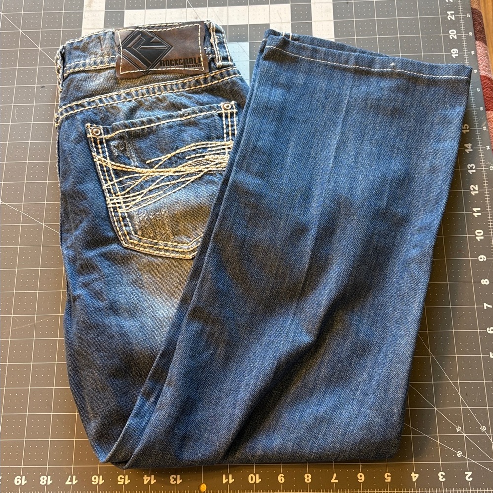 Rock & Roll Denim Men’s Blue Straight Leg Jeans
